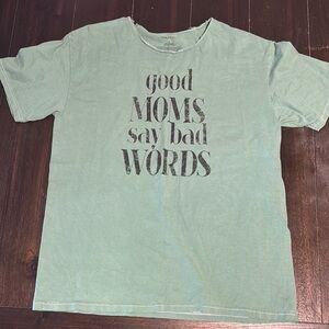 Green Shirt with Graphic Print